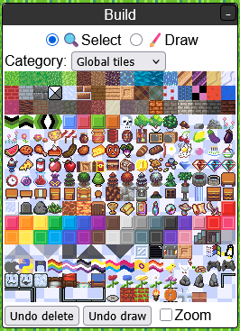 Screenshot of the build window